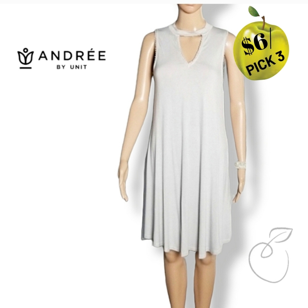 ANDREE BY UNIT TRAPEZE DRESS ICE BLUE SZ S